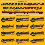 Custom Gold Vintage USA Flag-Black Two-Button Unisex Softball Jersey Custom Gold Vintage USA Flag-Black Two-Button Unisex Softball Jersey