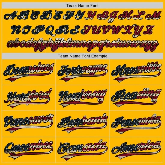 Custom Gold Vintage USA Flag-Black Two-Button Unisex Softball Jersey Custom Gold Vintage USA Flag-Black Two-Button Unisex Softball Jersey