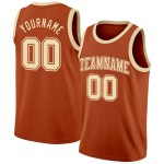 Custom Texas Orange Cream Authentic Basketball Jersey Custom Texas Orange Cream Authentic Basketball Jersey