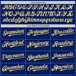 Custom Royal Cream-Black Bomber Full-Snap Varsity Letterman Two Tone Hoodie Jacket Custom Royal Cream-Black Bomber Full-Snap Varsity Letterman Two Tone Hoodie Jacket