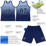 Custom Light Blue Navy-White Fade Fashion Round Neck Sublimation Basketball Suit Jersey Custom Light Blue Navy-White Fade Fashion Round Neck Sublimation Basketball Suit Jersey
