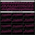 Custom Black Deep Pink 3D Pattern Design Rave Monster Authentic Baseball Jersey