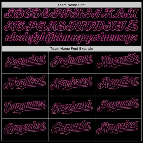 Custom Black Deep Pink 3D Pattern Design Rave Monster Authentic Baseball Jersey