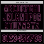 Custom Black Deep Pink 3D Pattern Design Rave Monster Authentic Baseball Jersey