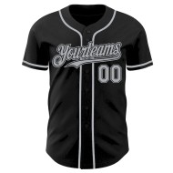 Custom Black Gray Authentic Baseball Jersey Custom Black Gray Authentic Baseball Jersey