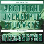 Custom Kelly Green White 3D Pattern Design Natural Landscape Watercolor Style Authentic Basketball Jersey Custom Kelly Green White 3D Pattern Design Natural Landscape Watercolor Style Authentic Basketball Jersey