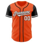 Custom Orange White-Black Authentic Two Tone Baseball Jersey Custom Orange White-Black Authentic Two Tone Baseball Jersey