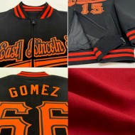 Custom Crimson Gold-Black Bomber Varsity Letterman Two Tone Zipper Jacket Custom Crimson Gold-Black Bomber Varsity Letterman Two Tone Zipper Jacket