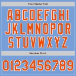 Custom Light Blue Orange-White Authentic Baseball Jersey Custom Light Blue Orange-White Authentic Baseball Jersey