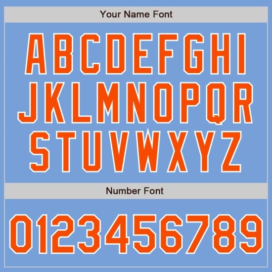 Custom Light Blue Orange-White Authentic Baseball Jersey Custom Light Blue Orange-White Authentic Baseball Jersey