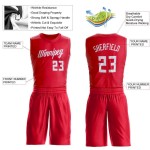 Custom Red White Round Neck Suit Basketball Jersey Custom Red White Round Neck Suit Basketball Jersey