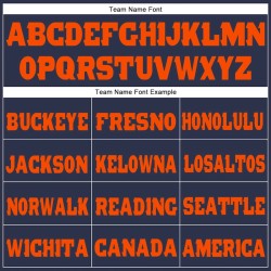 Custom Navy Orange Fleece Jogger Sweatpants Custom Navy Orange Fleece Jogger Sweatpants