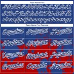 Custom Royal Red-White 3D Pattern Design Abstract Splash Grunge Art Authentic Baseball Jersey Custom Royal Red-White 3D Pattern Design Abstract Splash Grunge Art Authentic Baseball Jersey