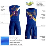 Custom Royal Purple-Yellow Diagonal Lines Round Neck Sublimation Basketball Suit Jersey Custom Royal Purple-Yellow Diagonal Lines Round Neck Sublimation Basketball Suit Jersey