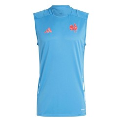Débardeur ADIDAS FFR Training 24/25 Bleu Clair Homme