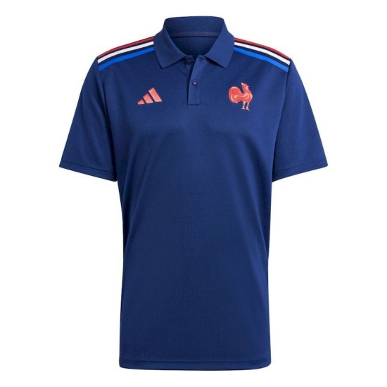 Polo ADIDAS FFR Supporter 24/25 Bleu Homme